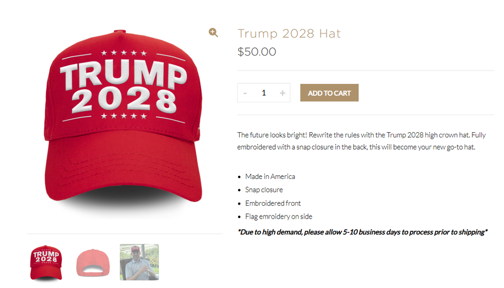 \u200bThe Trump 2028 is being sold for $50