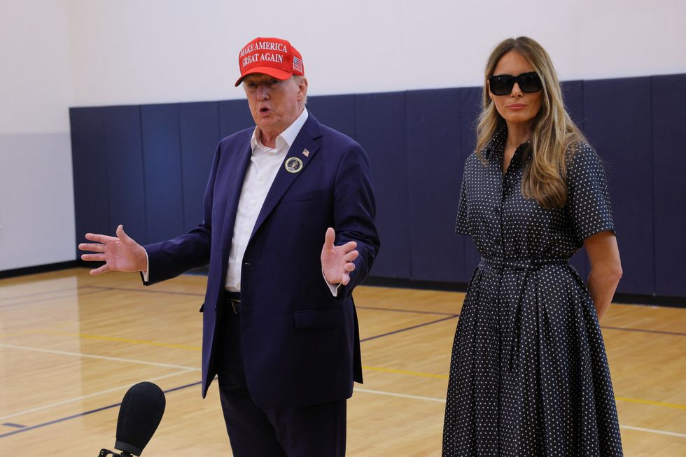 \u200bThe Trumps cast their votes in the election in Florida
