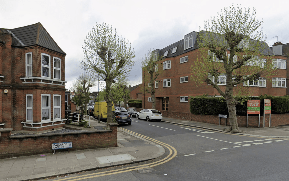 \u200bThe vehicle crashed near Ballards Lane, across from the junction with Woodberry Gardens