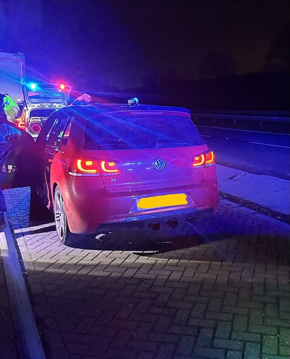 \u200bThe Volkswagen Golf R took the police on a 'lengthy' chase around East Hertfordshire