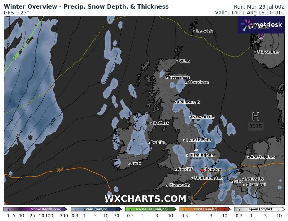 \u200bThere could be some showers on Wednesday