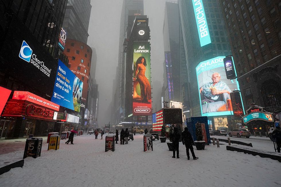 \u200bTimes Square was covered in snow