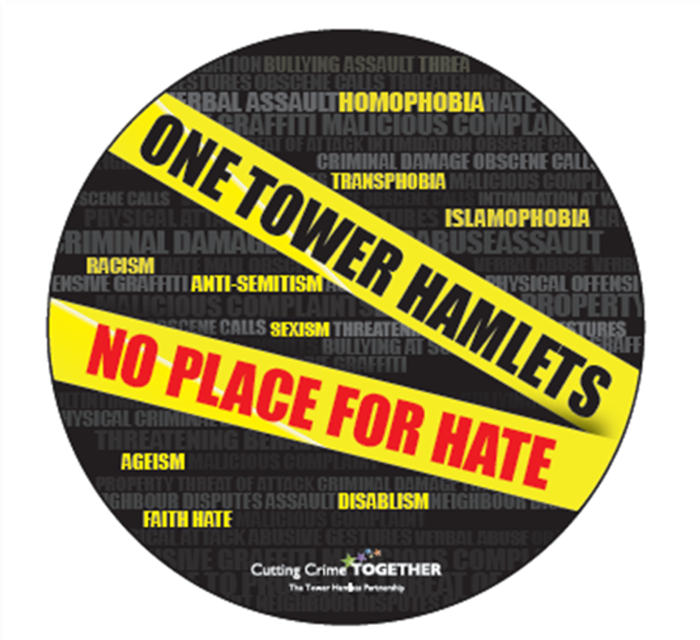 \u200bTower Hamlets initial poster without antisemitism