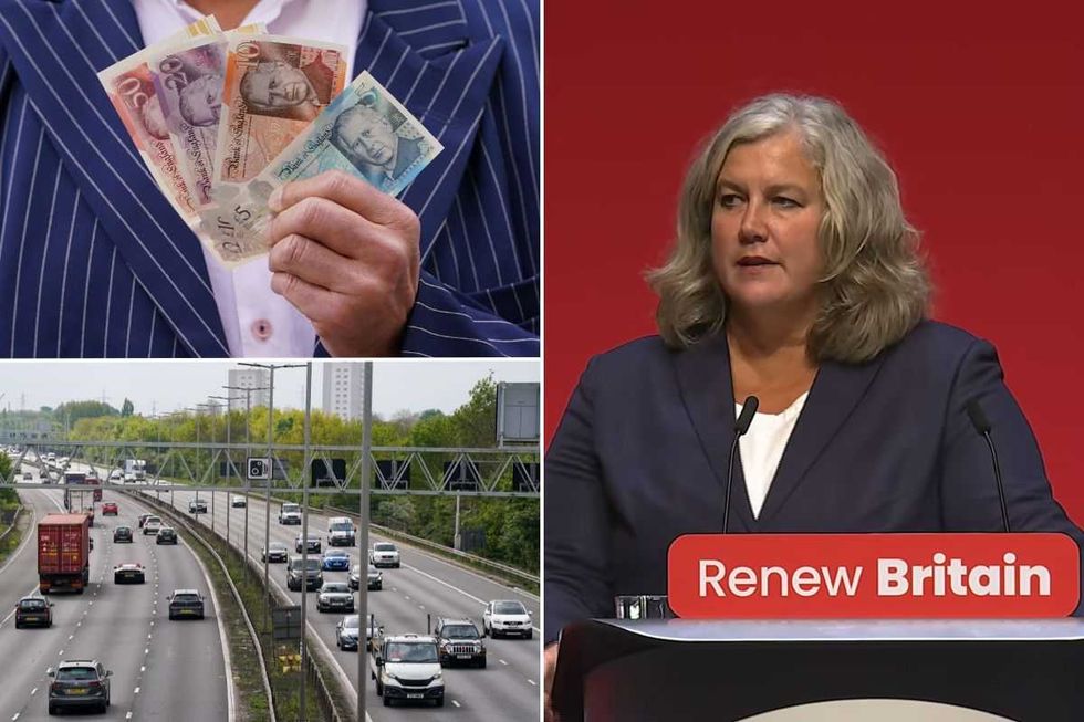 u200bTransport Secretary Heidi Alexander, a busy road and a man holding cash