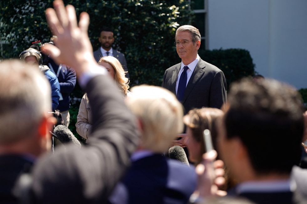 \u200bTreasury Secretary Scott Bessent speaks with the media about tariffs at the White House