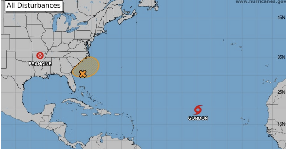 \u200bTropical Storm Gordon in the Atlantic