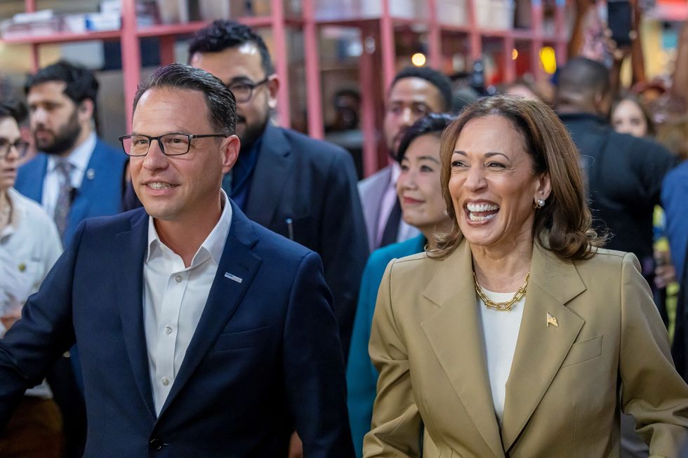 \u200bU.S. Vice President Kamala Harris and Pennsylvania Governor Josh Shapiro