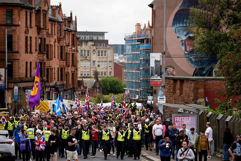 \u200bUkip previously marched in Glasgow, but will not be allowed to demonstrate this weekend in Tower Hamlets