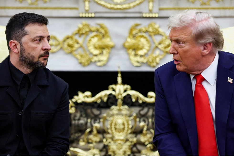 \u200bUkrainian President Volodymyr Zelensky with Donald Trump in the Oval Office