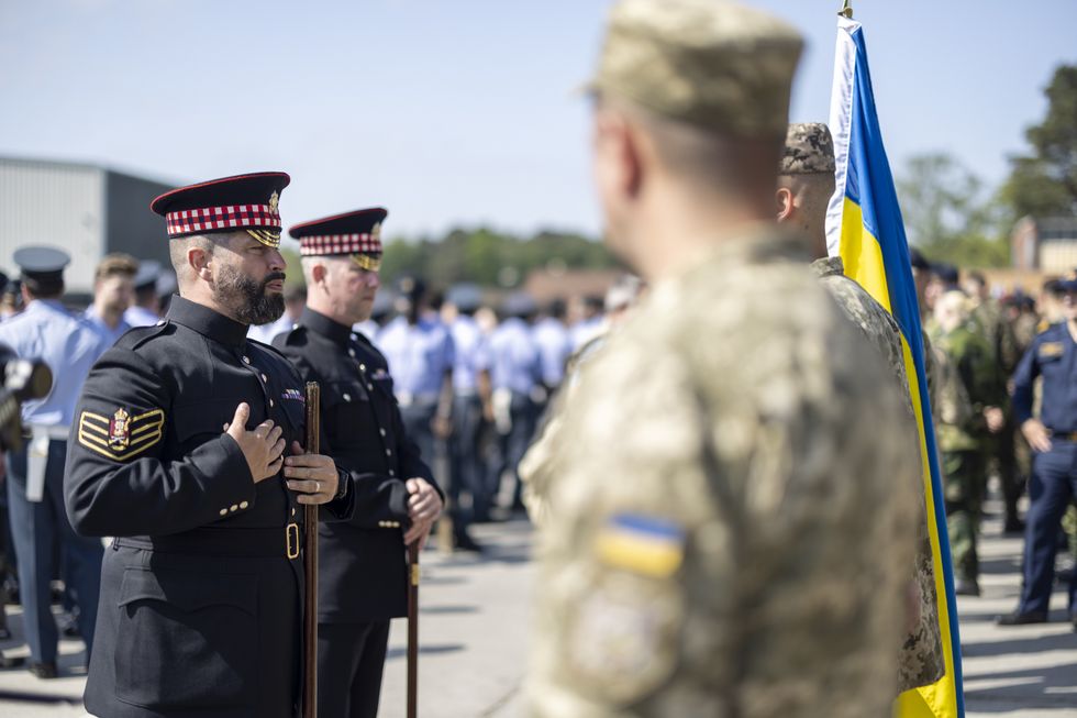 \u200bUkrainian troops rehearsing for VE Day 80