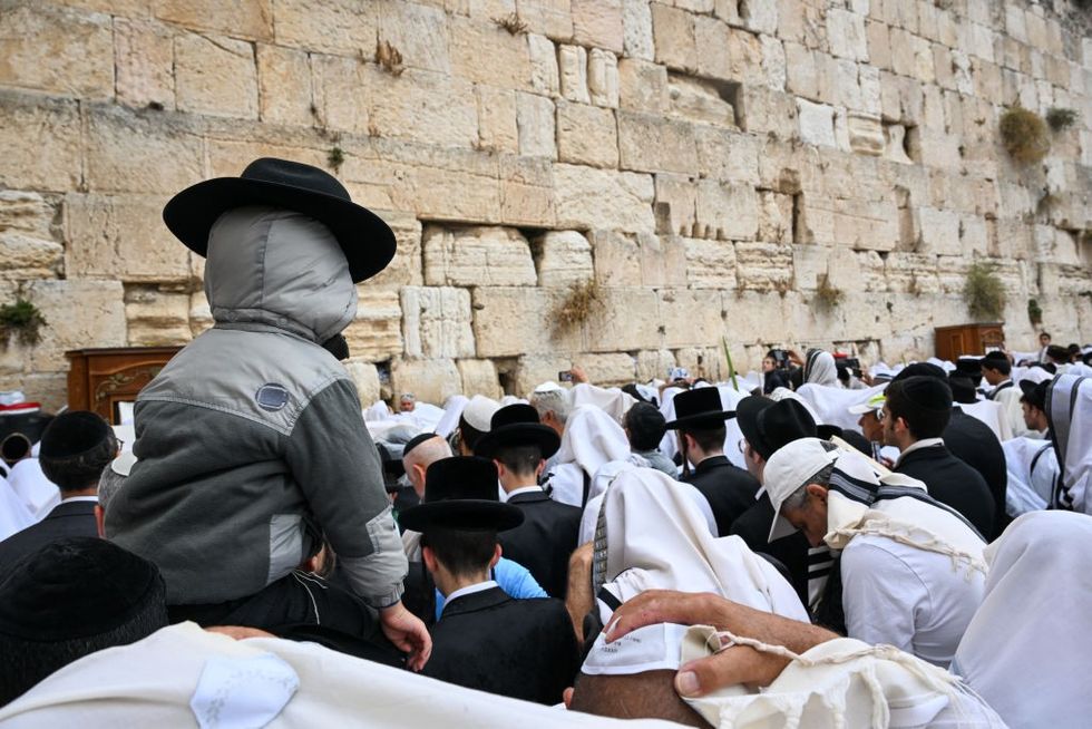 \u200bUltra-Orthodox Jews recite the Priestly Blessings, or Birkat HaKohanim,
