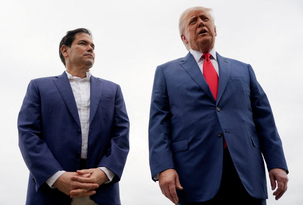 \u200bUS Secretary of State Marco Rubio and Donald Trump