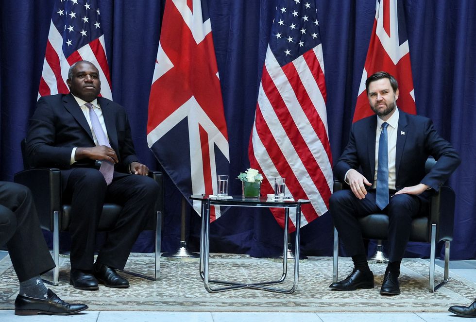 \u200bVice President JD Vance with British Foreign Minister David Lammy