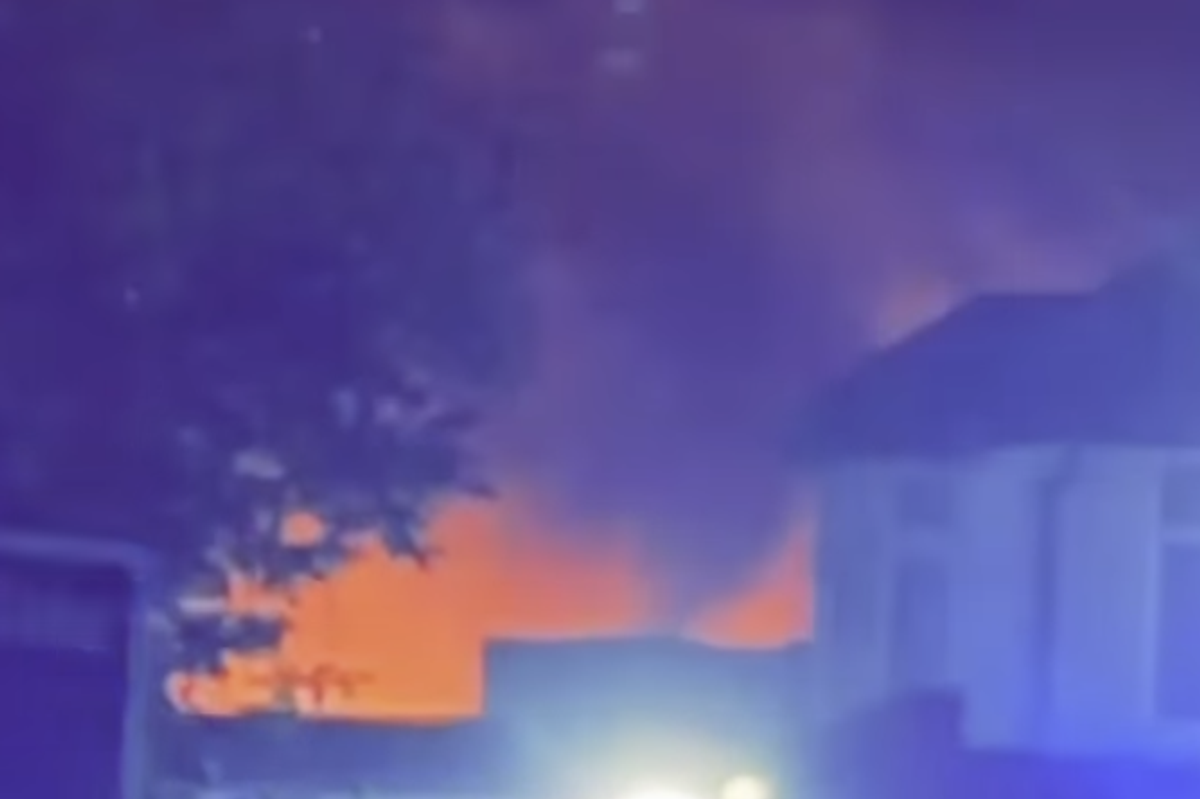 \u200bVideos posted on social media showed the blaze in West London