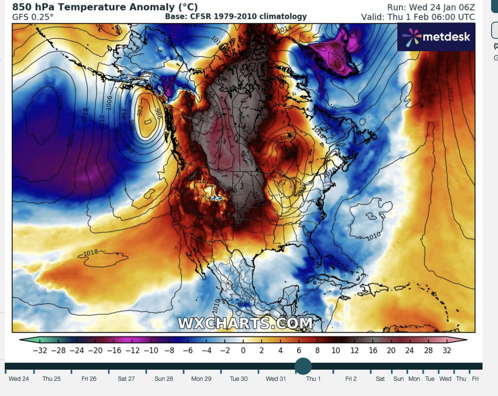 \u200bWarmer air to the north battles colder air to the south