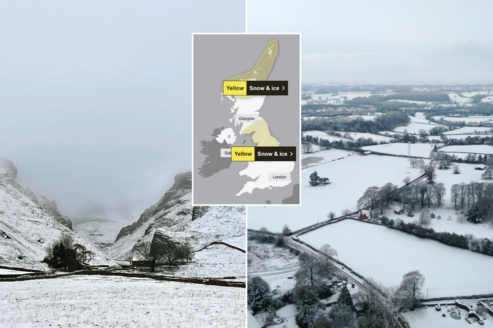 \u200bWarnings for snow and ice have been issued across the UK