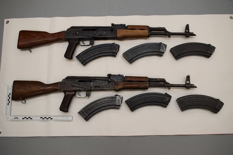 \u200bWeapons seized during the arrest of Walid Saadaoui