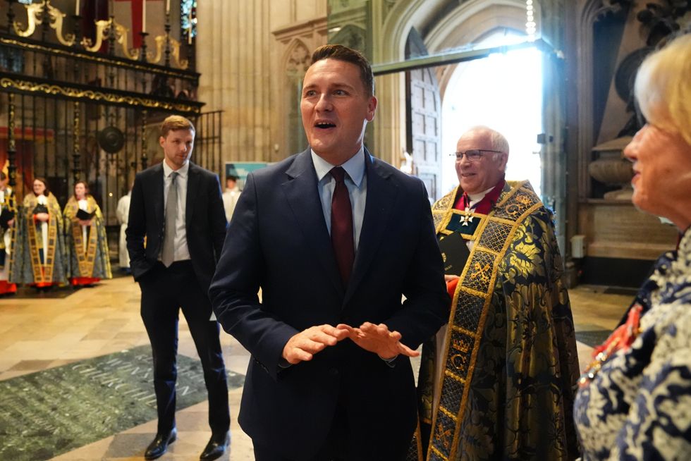 \u200bWes Streeting pictured today in Westminster Abbey