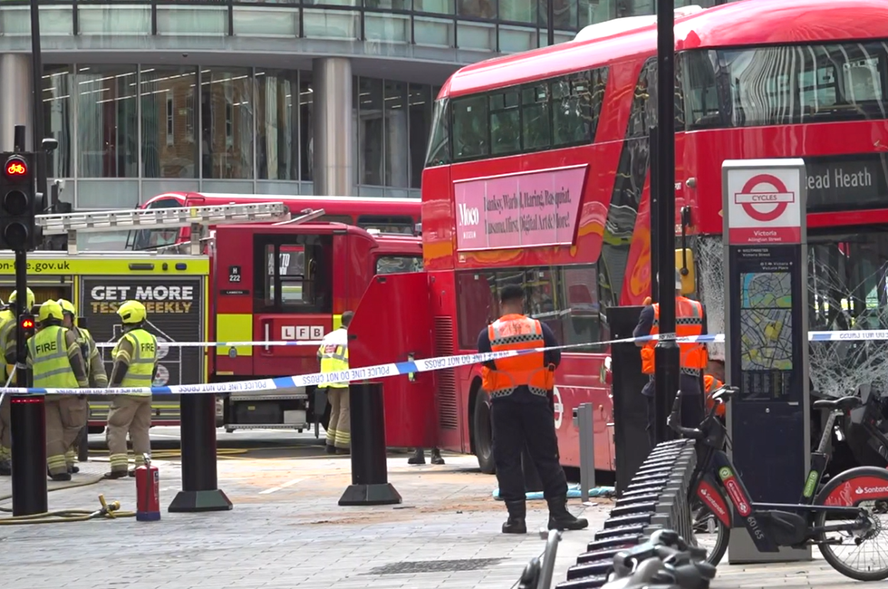 \u200bWestminster Police at the scene of the crash