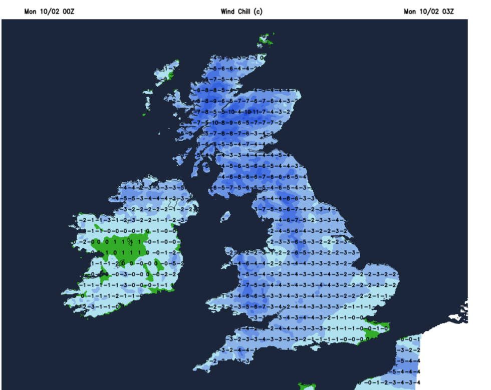 \u200bWindchill will fall to -11