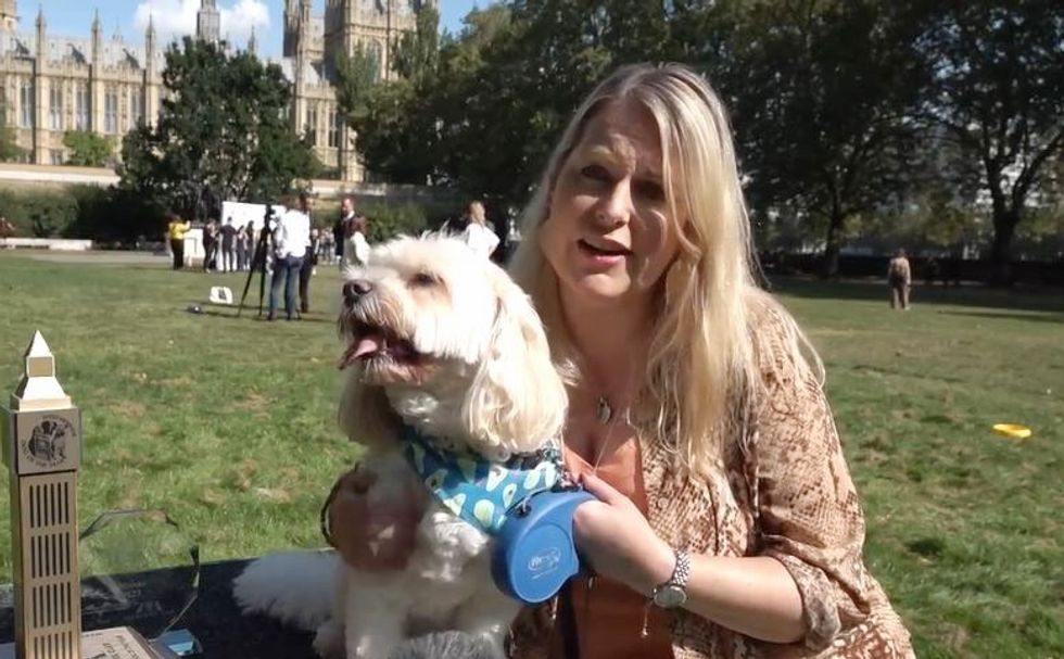\u200bWork and Pensions minister Mims Davies and cockapoo TJ