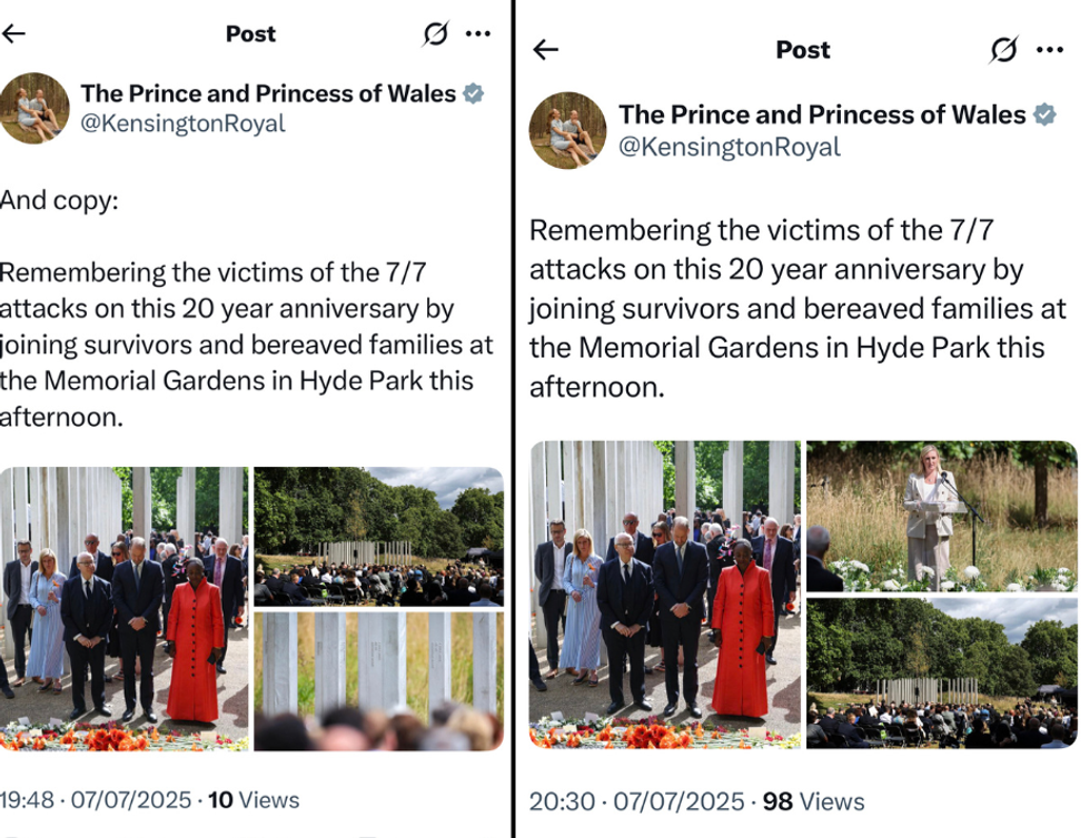 \u200bX / Prince and Princess of Wales