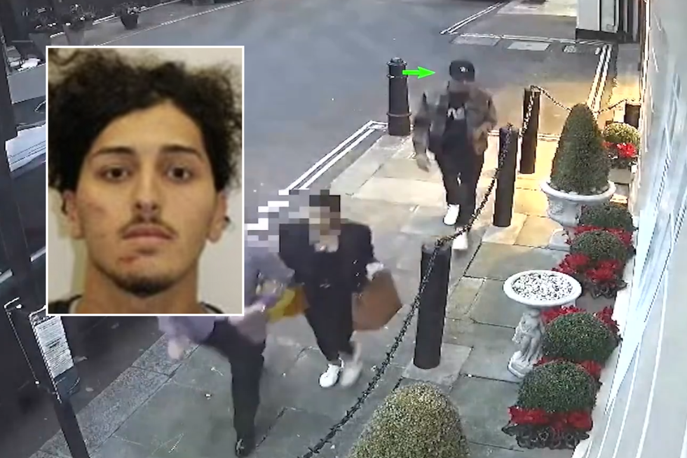 \u200bYakob Harket, who had at least one accomplice, is seen following the pair before trying to steal a replica Patek Philippe Rose Gold watch