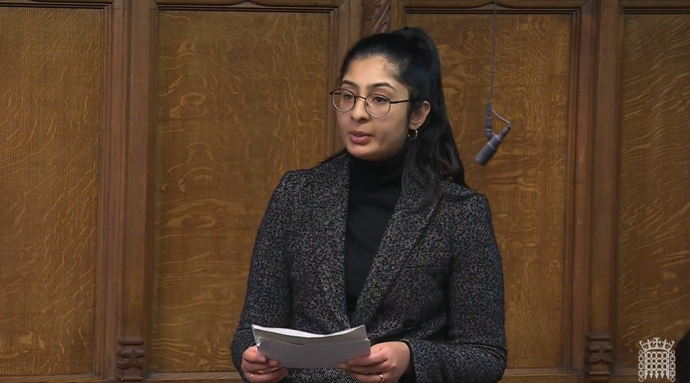 \u200bZarah Sultana speaking in the Commons earlier
