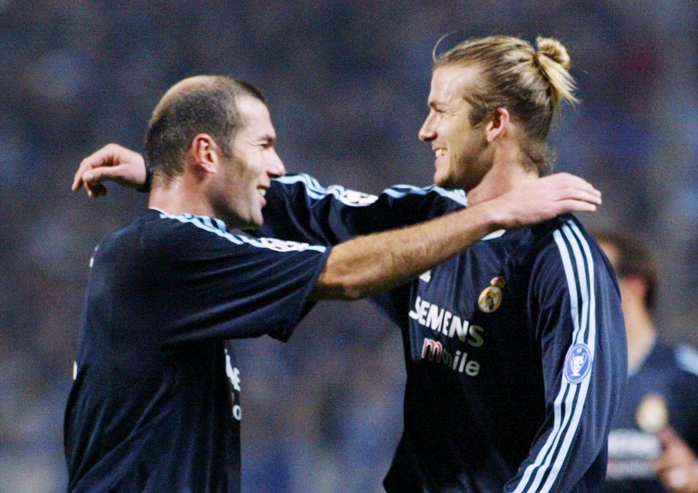 \u200bZinedine Zidane and David Beckham