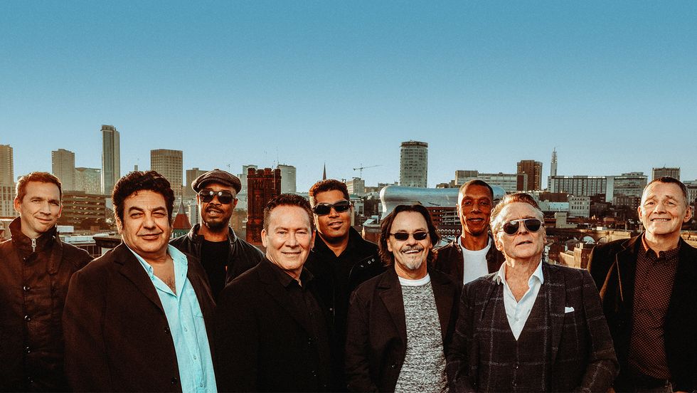 UB40 line up in 2018 (left to right) Martin Meredith, Norman Hassan, Earl Falconer, Robin Campbell, Laurence Parry, Jimmy Brown, Tony Mullings, Brian Travers and Duncan Campbell.