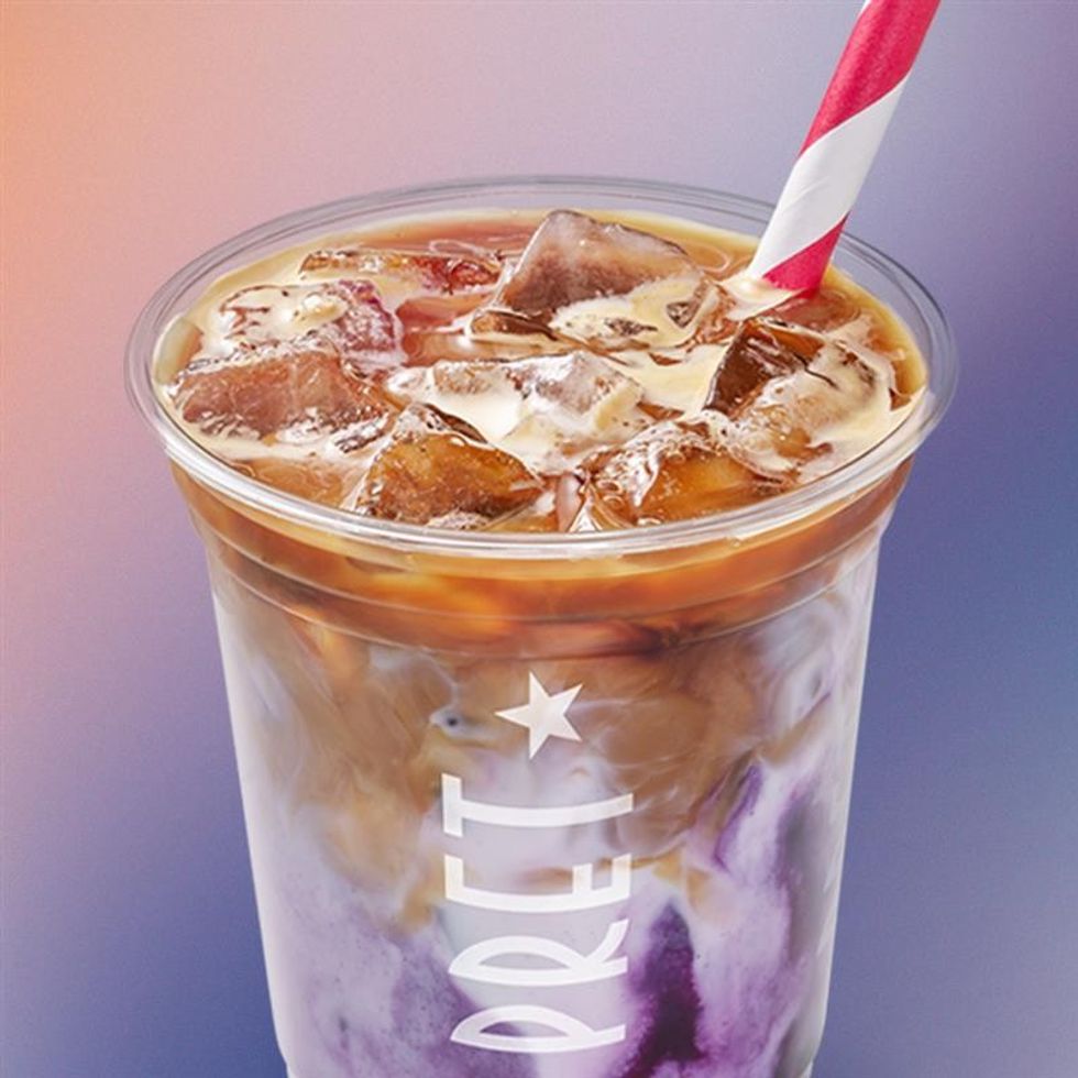Ube Br\u00fbl\u00e9e Iced Latte