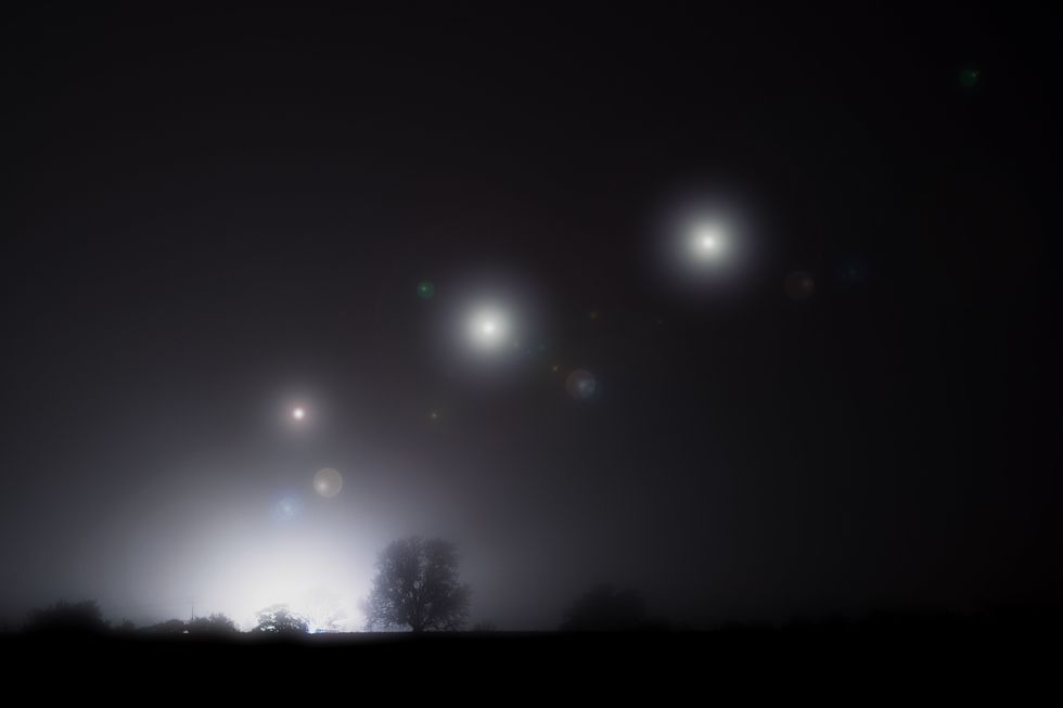 UFOs in the sky