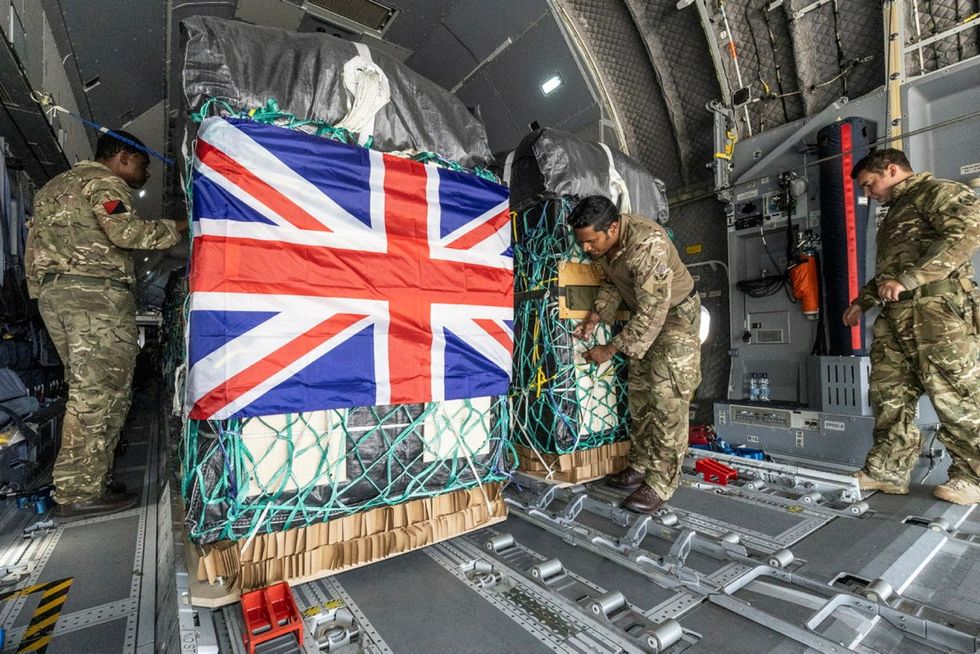 UK aid package dropped to Gaza