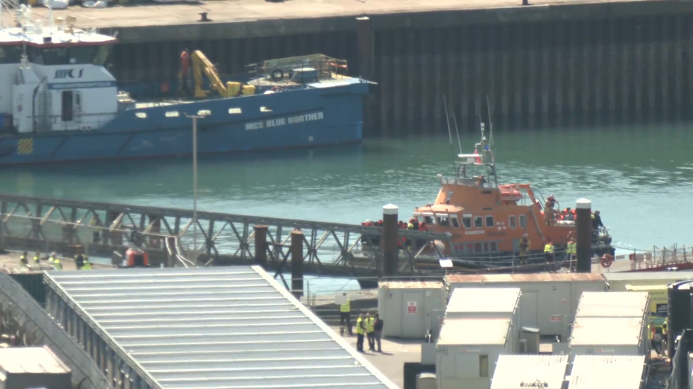 UK border force vessel arrives carrying 10,000th arrivals