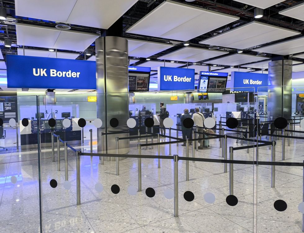 UK border security at airport
