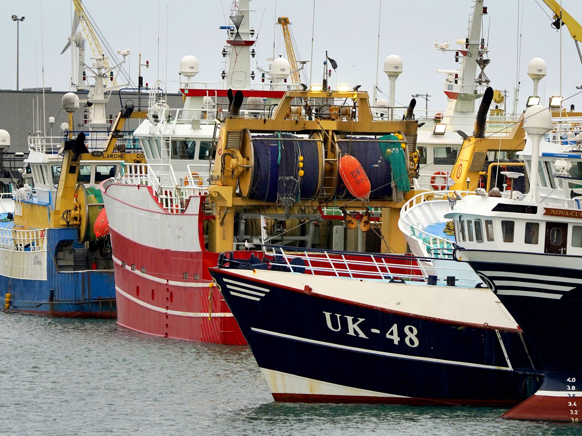 UK fishing vessels docked up