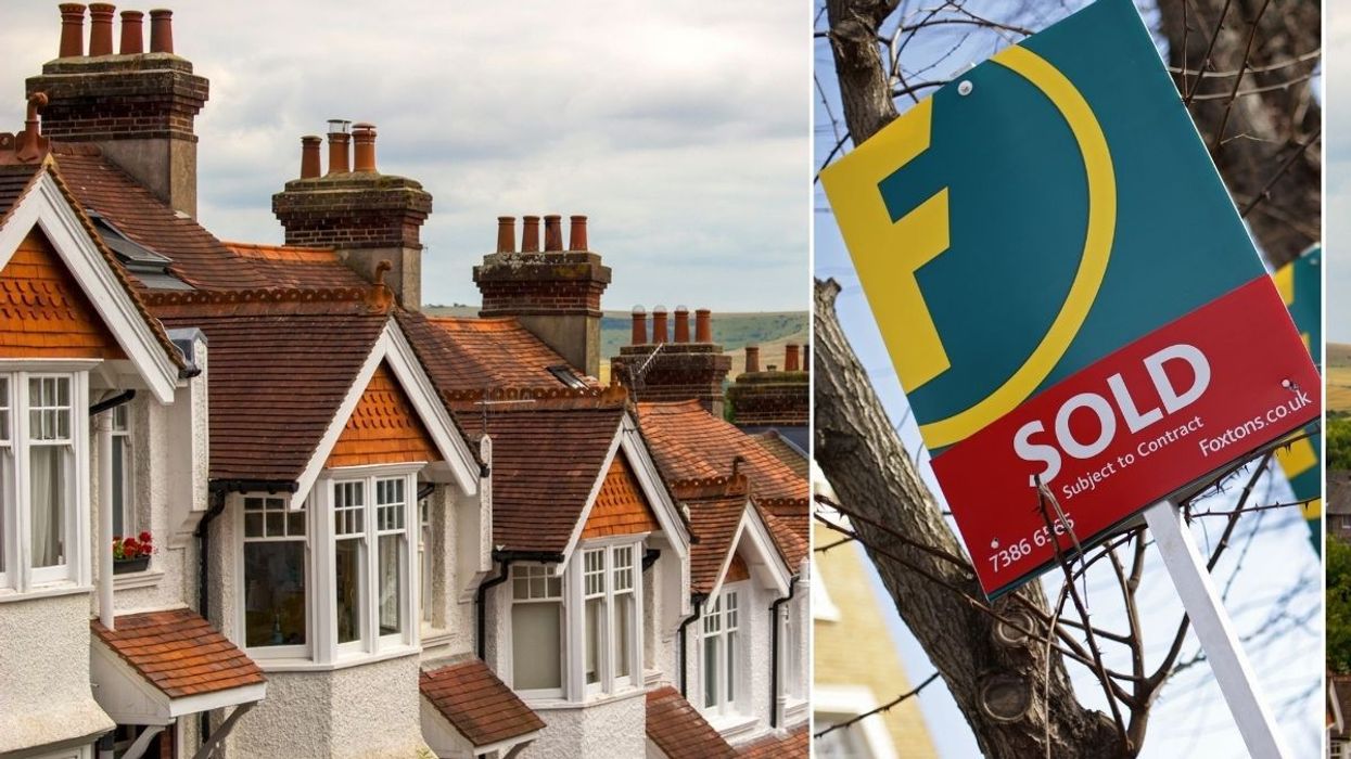 UK housing / Sold sign