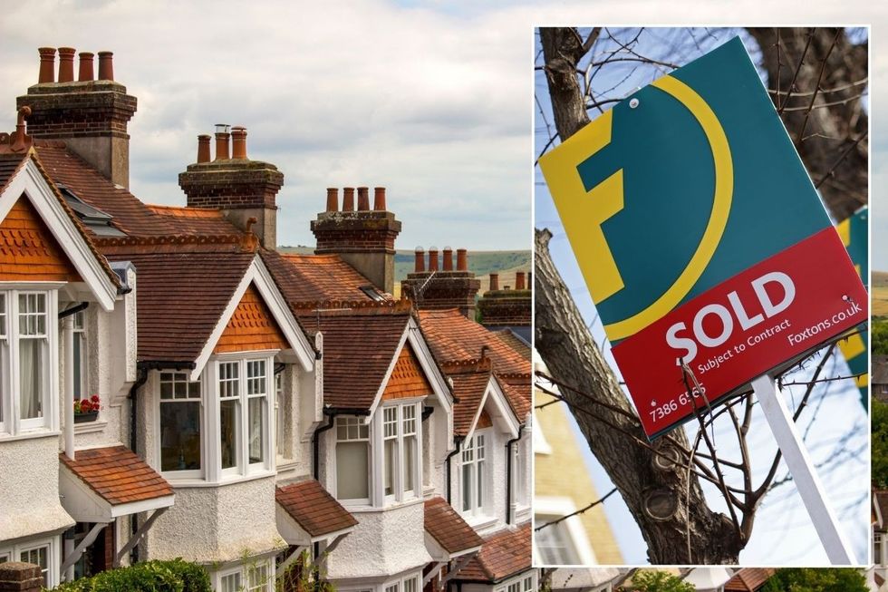 UK housing / Sold sign