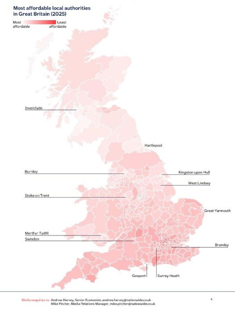 UK map Nationwide Building Society