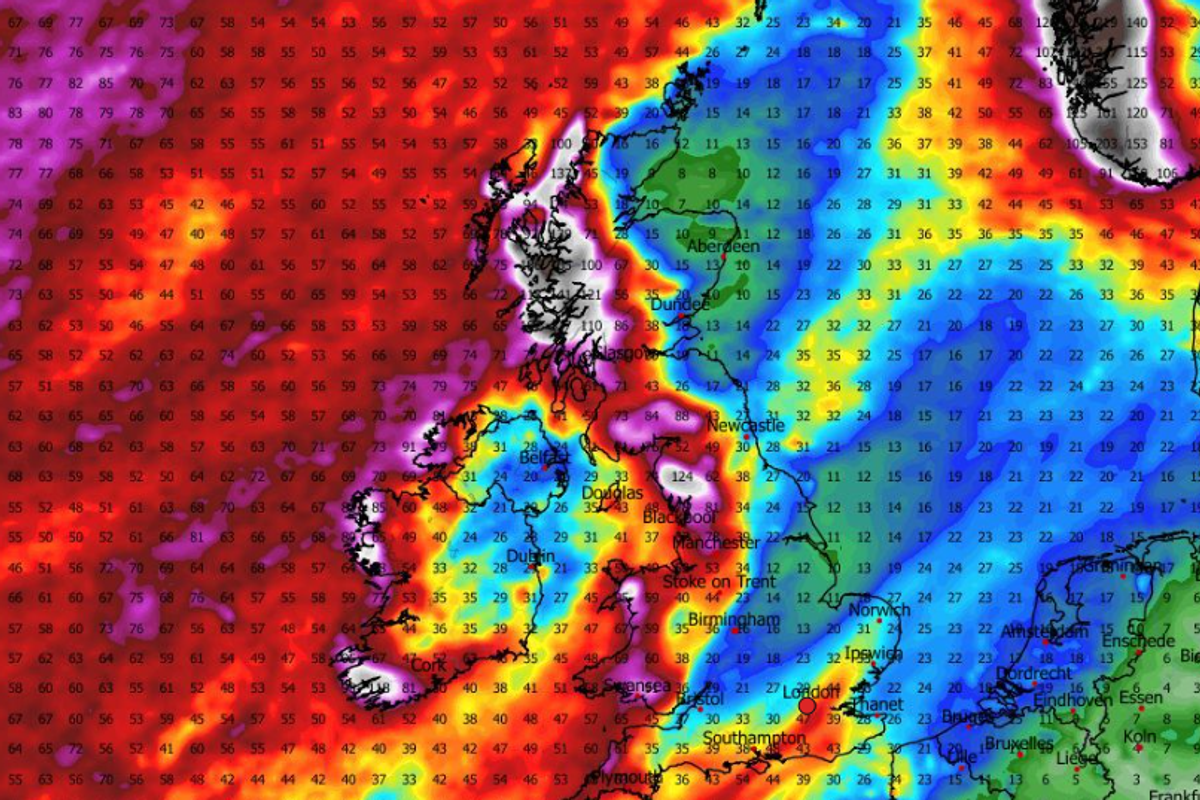 UK rainfall December 14