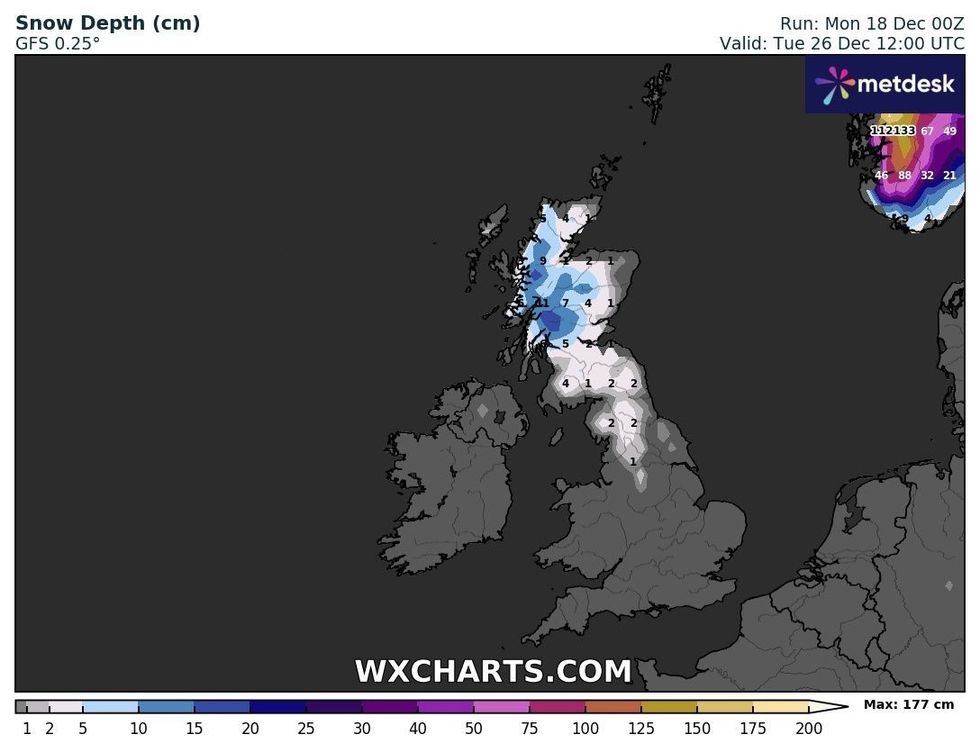 uk snow map