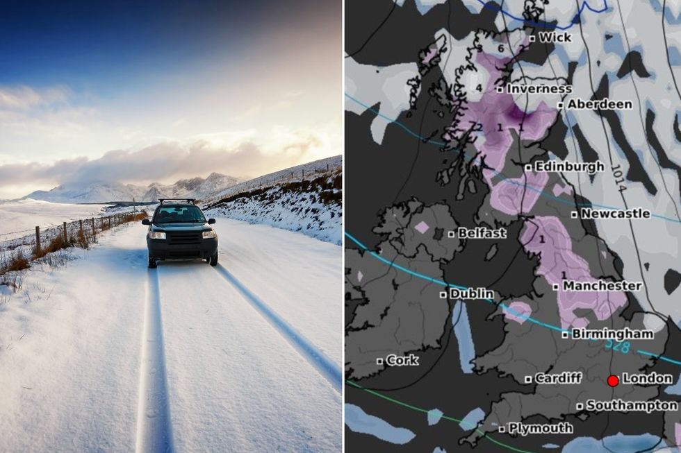 UK snow maps