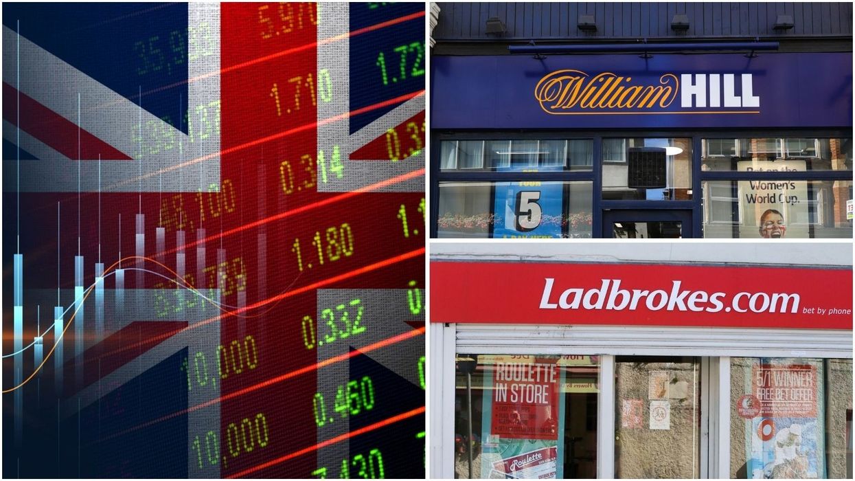 UK stock market, Labdokes and William Hill branches