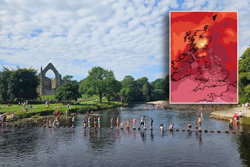 UK sunshine and heat map