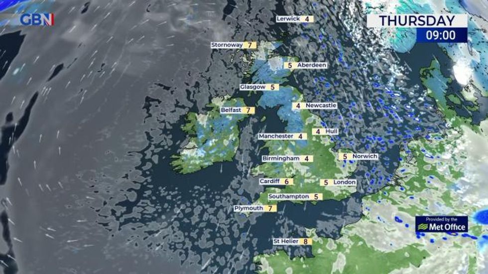 UK weather: Cold but fine for most with showers in the east
