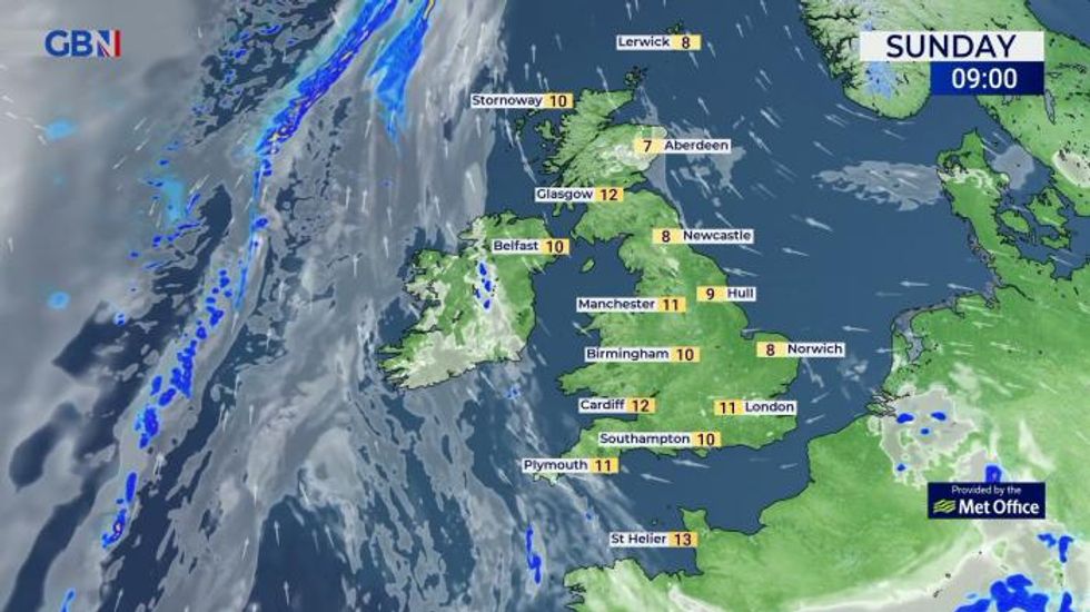 UK weather: Mostly dry with some sunshine, cloudier far southeast and west