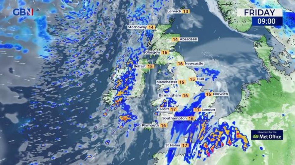 UK weather: Sunshine and showers for most, cooler than yesterday