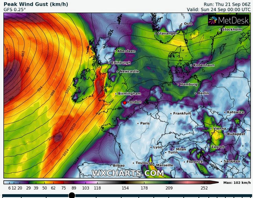 UK weather Hurricane Nigel