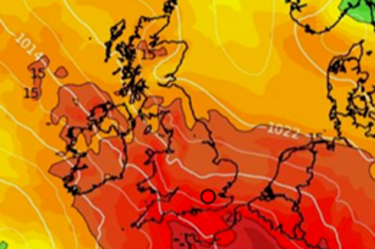 UK weather map hot heatwave forecast latest September 2023