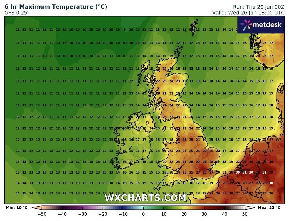 UK weather map